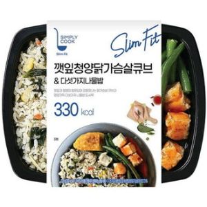 깻잎 닭가슴살 큐브 다섯가지 나물밥.jpg